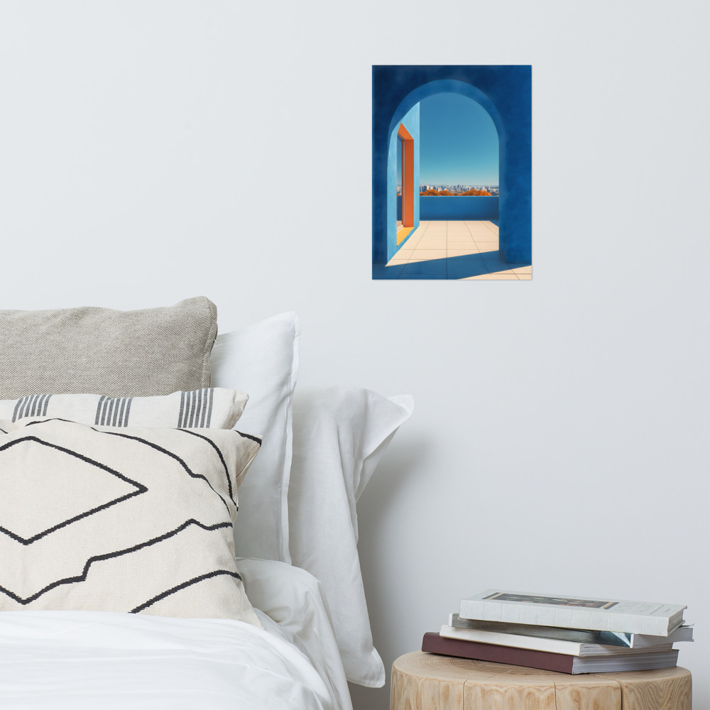 Affiche « Fenêtre sur l’Évasion » dans une chambre